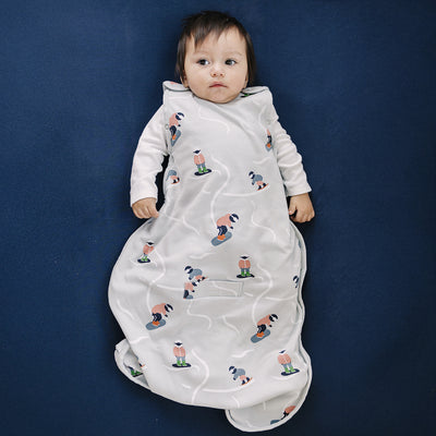 4 Season® Ultimate Baby Sleep Bag, Merino Wool & Organic Cotton, Snowboarder