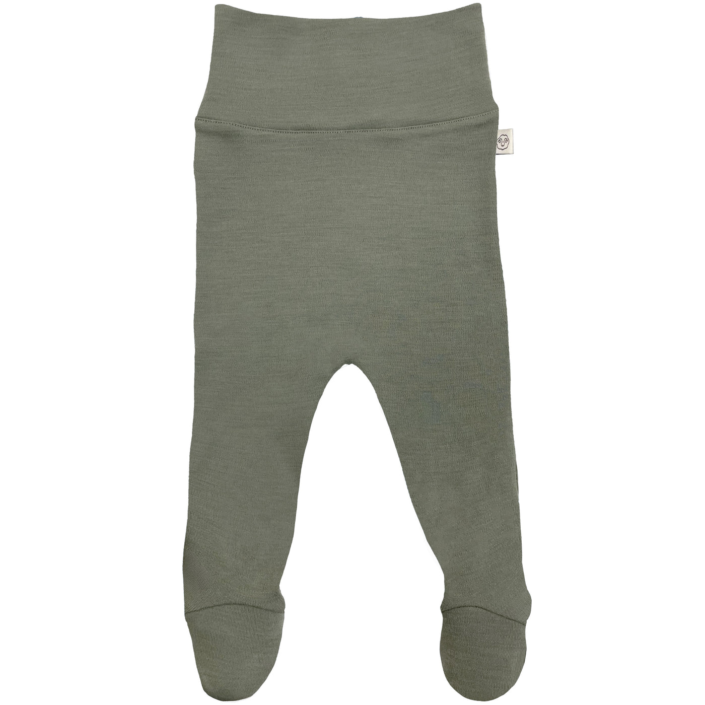 Baby Footed Pants, Merino Wool, Sage