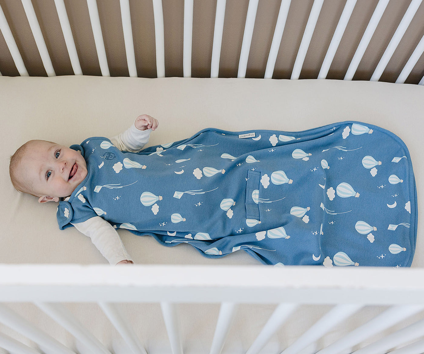 4 Season® Ultimate Baby Sleep Bag, Merino Wool & Organic Cotton, Hot Air Balloon