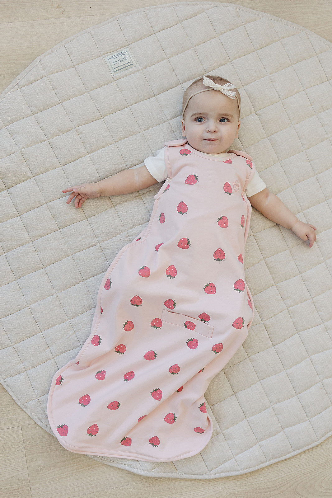 4 Season® Ultimate Baby Sleep Bag, Merino Wool & Organic Cotton, Strawberry