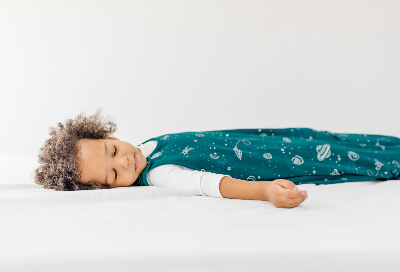 4 Season® Ultimate Baby Sleep Bag, Merino Wool & Organic Cotton, Space - GLOW IN THE DARK