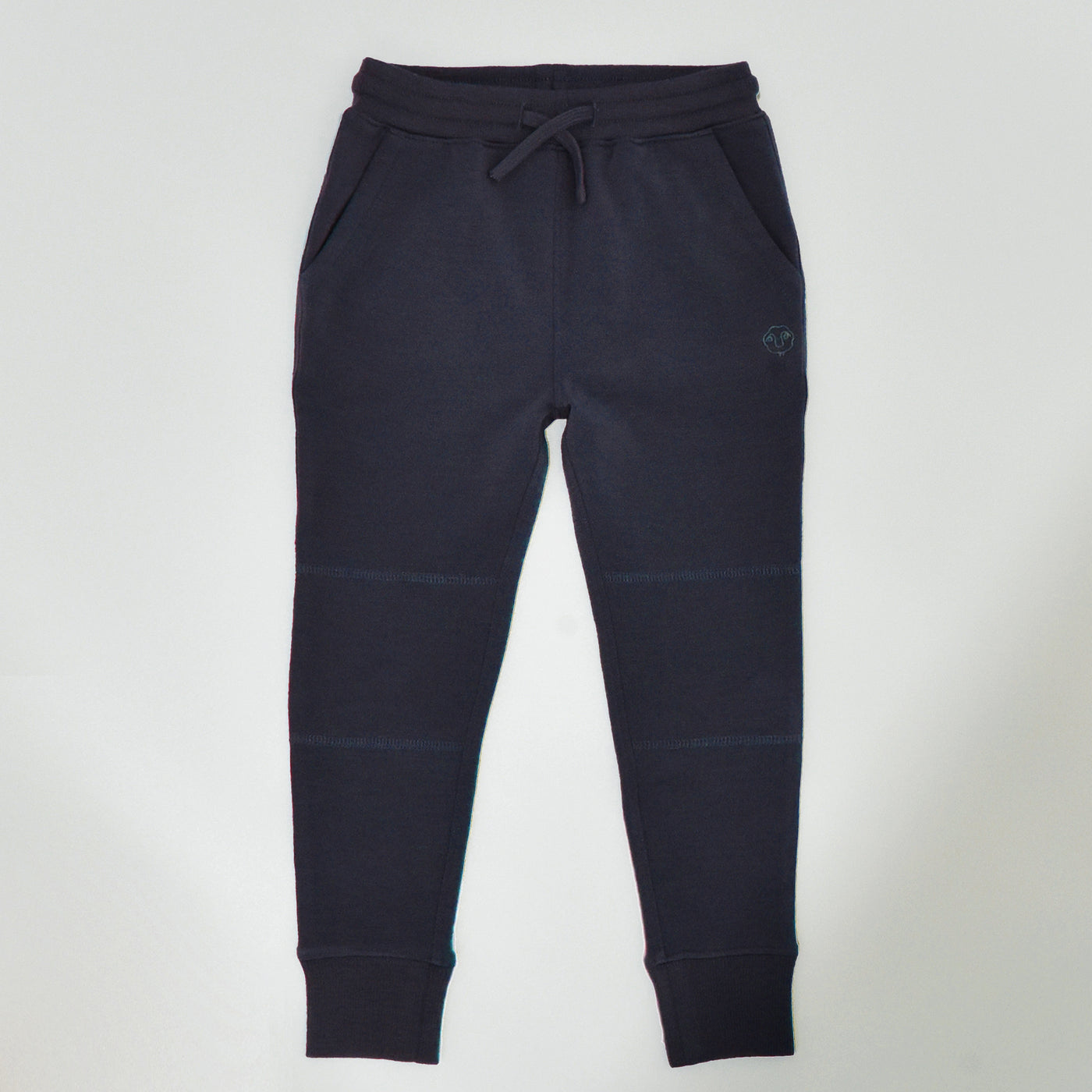 Kids Merino Wool Joggers, Blueberry