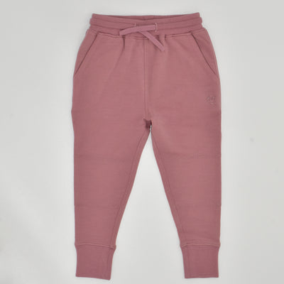 Kids Merino Wool Joggers, Mauve Pink