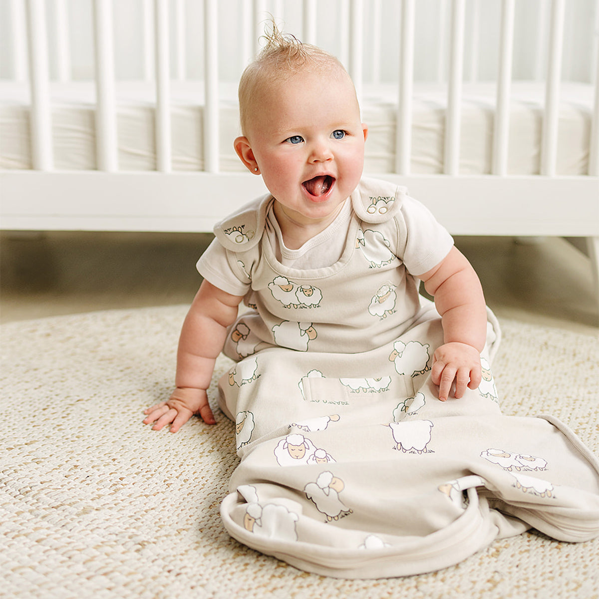 4 Season® Ultimate Baby Sleep Bag, Merino Wool & Organic Cotton, 2 Months - 2 Years, Sheep