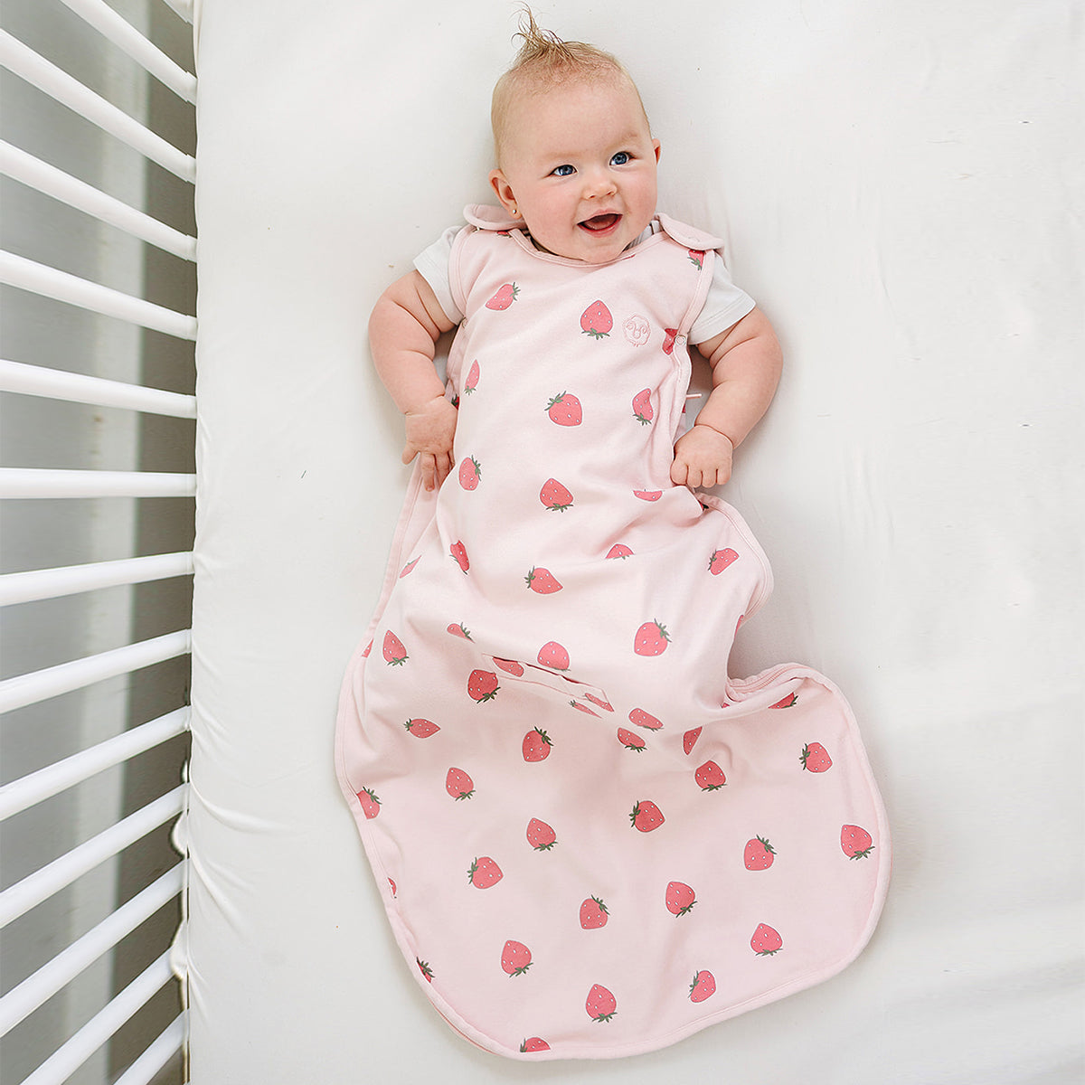 4 Season® Ultimate Baby Sleep Bag, Merino Wool & Organic Cotton, 2 Months - 2 Years, Strawberry