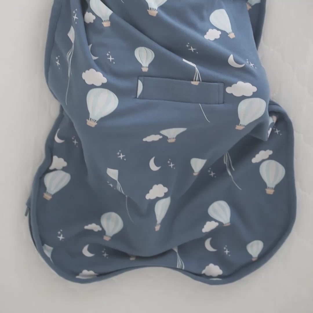 4 Season® Ultimate Baby Sleep Bag, Merino Wool & Organic Cotton, Hot Air Balloon