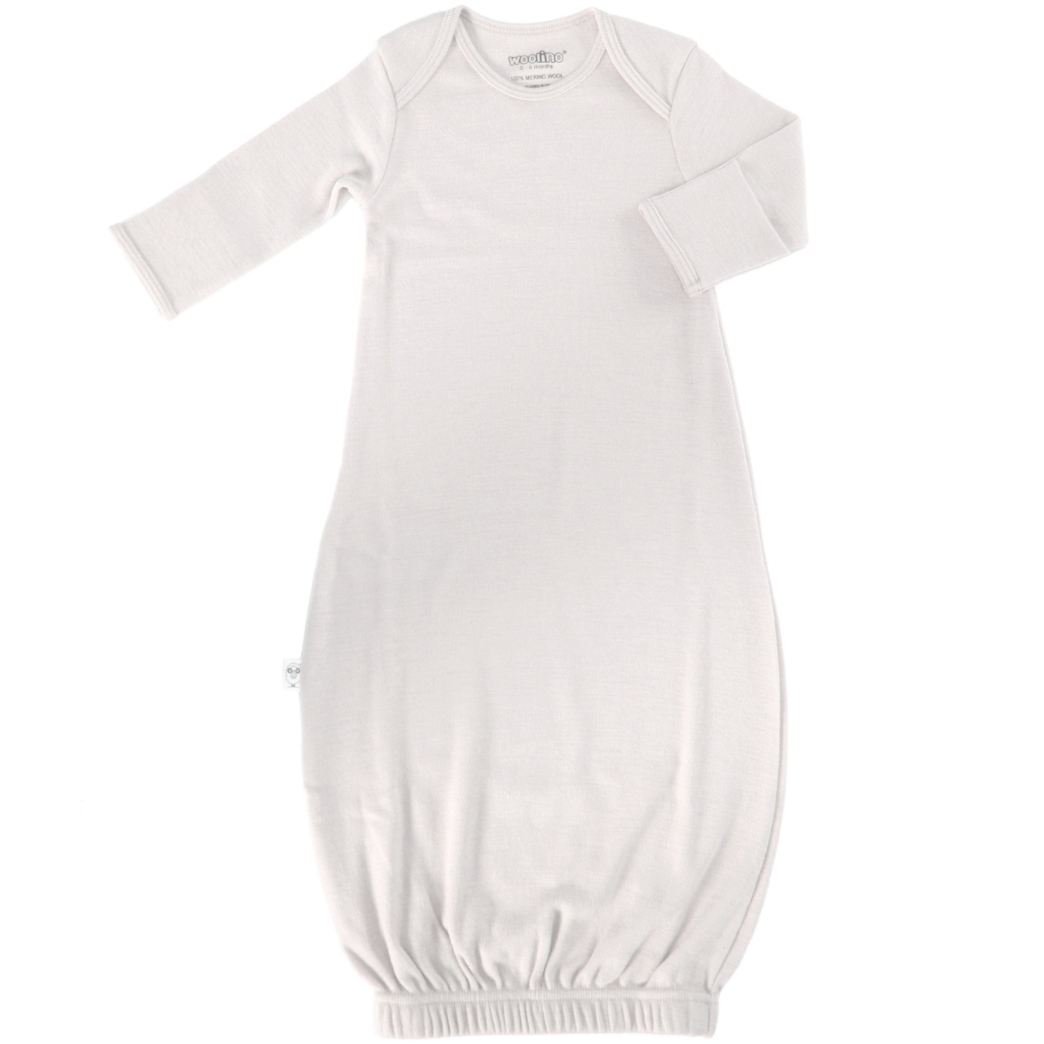 Merino Wool Baby Gown |Natural Merino Wool Baby Sleepwear – Woolino